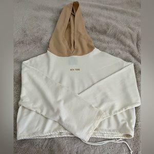 Zara Cropped Hooded Sweatshirt